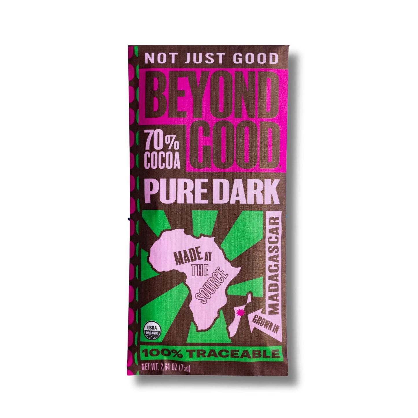 Beyond Good Organic 70% Madagascar Dark Chocolate Bar 2.64 Ounce