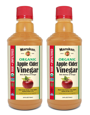 Marukan Organic Apple Cider Vinegar, 24 Ounce Pet Bottle (Pack Of 2)