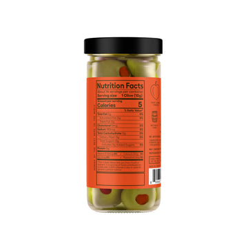 Filthy Food Premium Pimento Stuffed Olives, Non-GMO, Gluten Free, Vegan, 8.5 Oz Jar, 14 Olives