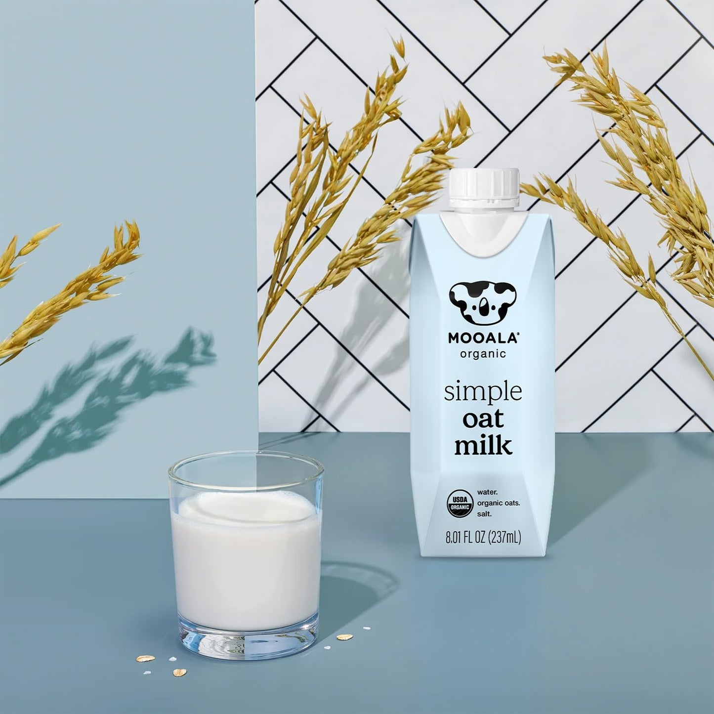 Mooala Organic Oatmilk, Unsweetened, Dairy Free, 12 Pack, Shelf Stable, 3 Ingredients