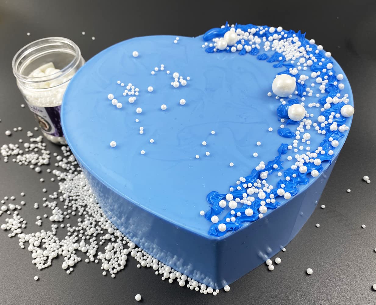 Edible Pearl Sugar Sprinkles White Candy 120g/ 4.2oz Baking Edible Cake Decorations Cupcake Toppers Cookie Decorating Ice Cream