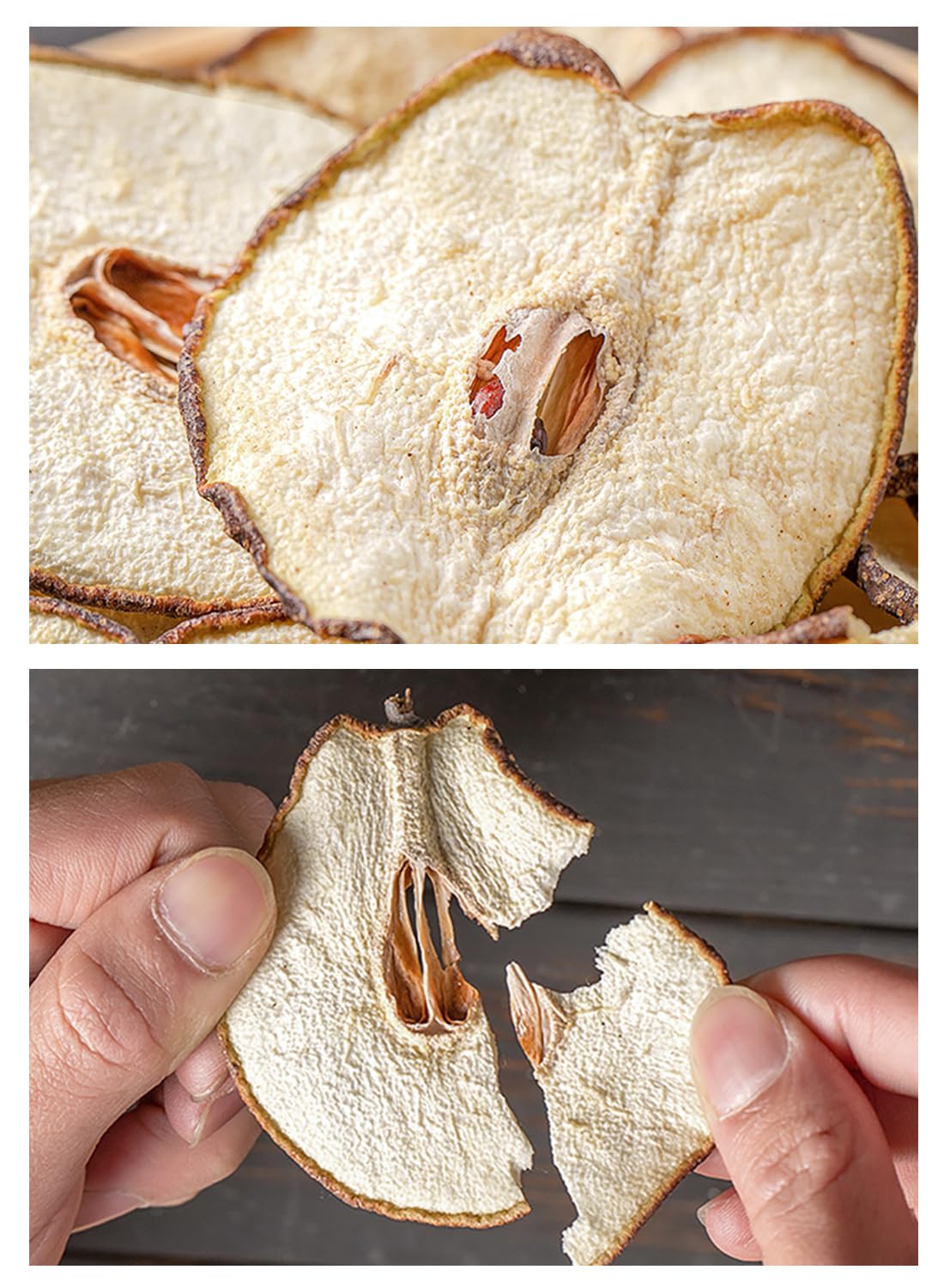 Kachikachi Selected Dried Pear Slices-100G/3.5Oz, Natural Dehydrated Pear Chips | No Sugar Added | Middle Pieces | Not Peeled, Dried Fruit Slices As Snacks, Potpourri/Cocktail/Candle Decor
