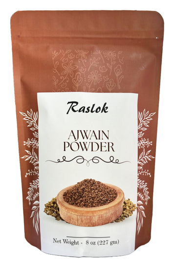 Raslok Ajwain Powder | Carom Seed Powder | Trachyspermum ammi | Ajowan Powder (8.0, Ounces)