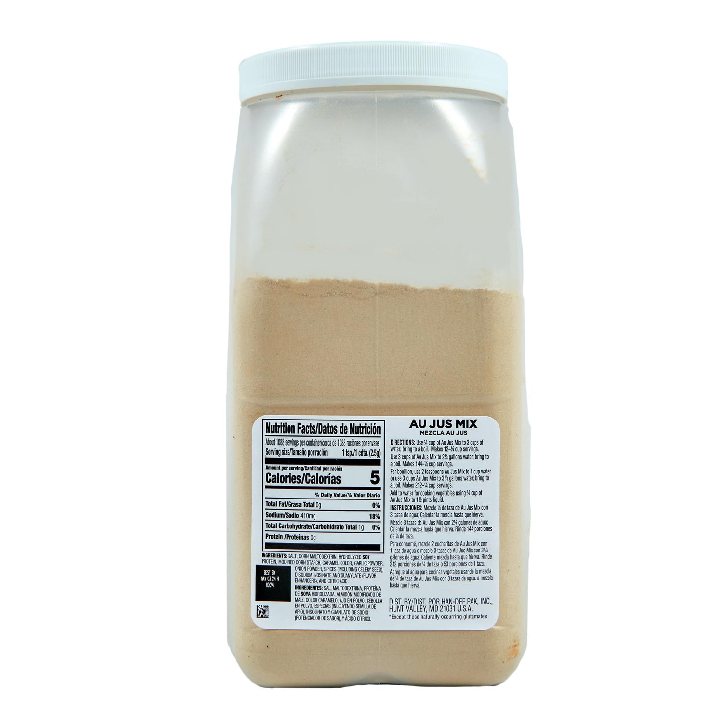 Spice Classics Au Jus Gravy Mix, 6 lb Bulk Container - Perfect for Ribs, French Dip Sandwiches, Roast Beef