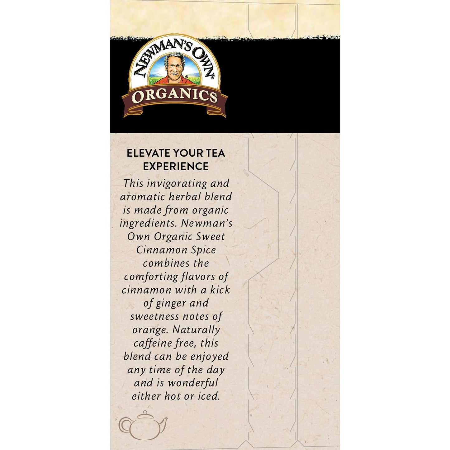 Newman s Own Organics Sweet Cinnamon Spice Herbal Tea, USDA Certified Organic and Kosher, Invigorating & Aromatic Herbal Tea Bl