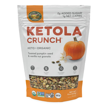 Nature's Path Organic Keto Crunch Granola, Toasted Pumpkin Seed & Vanilla Nut, Gluten Free, 8 oz, Non-GMO, Pack of 1