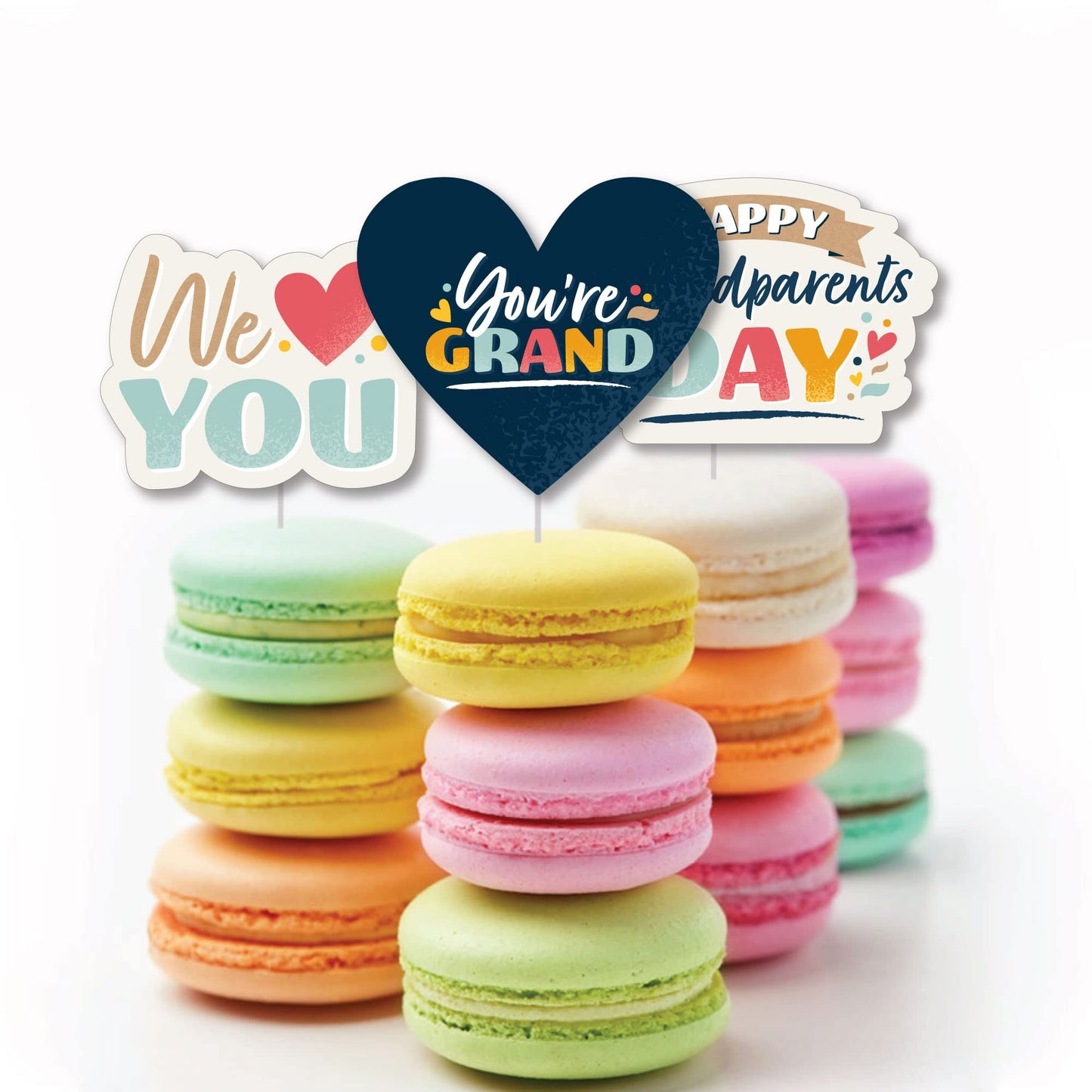 Big Dot of Happiness Dessert Cupcake Toppers, Set of 24, 3.5 inches, Multicolored, Model BD7827dt