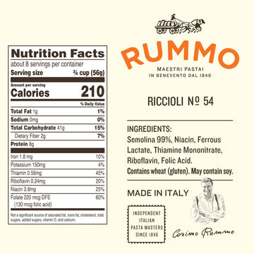 Rummo Pasta N.54 - Cavatappi Corkscrew Noodles, Dry Durum Wheat Spiral Pasta, Imported From Italy - 16 Ounce (Pack Of 3)
