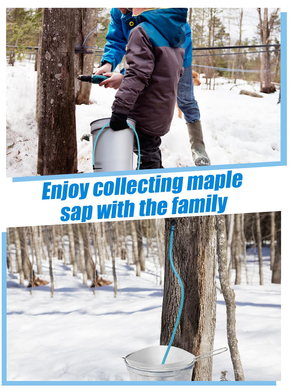 Aulock Maple Syrup Tapping Filter Kit - 10 Taps, 3 Filters, 10 Food Grade Tubes, 3ft Size, 5.8 Fl Oz (Pack of