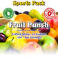 Gramzero Fruit Punch Sugar Free Drink Mix Sports Pack, Great For Nutrition Club Loaded Teas, Zero Calorie, Stevia Sweetened