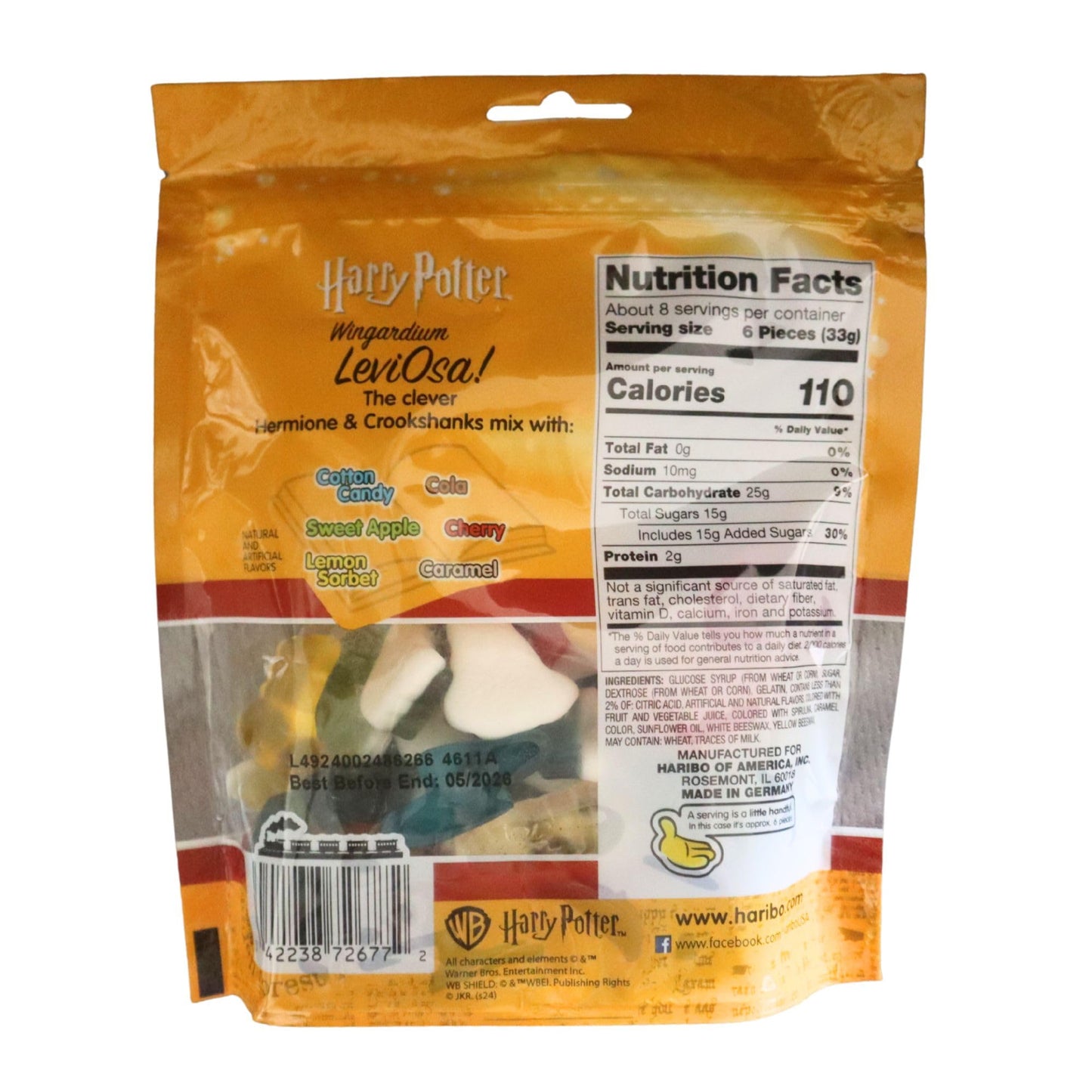 Haribo Hermione Granger Gummies – Pack Of 2 Bags (9 Oz Each) – Harry Potter Themed Gummy Candy – Fruity Chewy   With Magical Shapes – Fun Snack For Fans, Parties, Trick-Or-Treat & Gift Bags