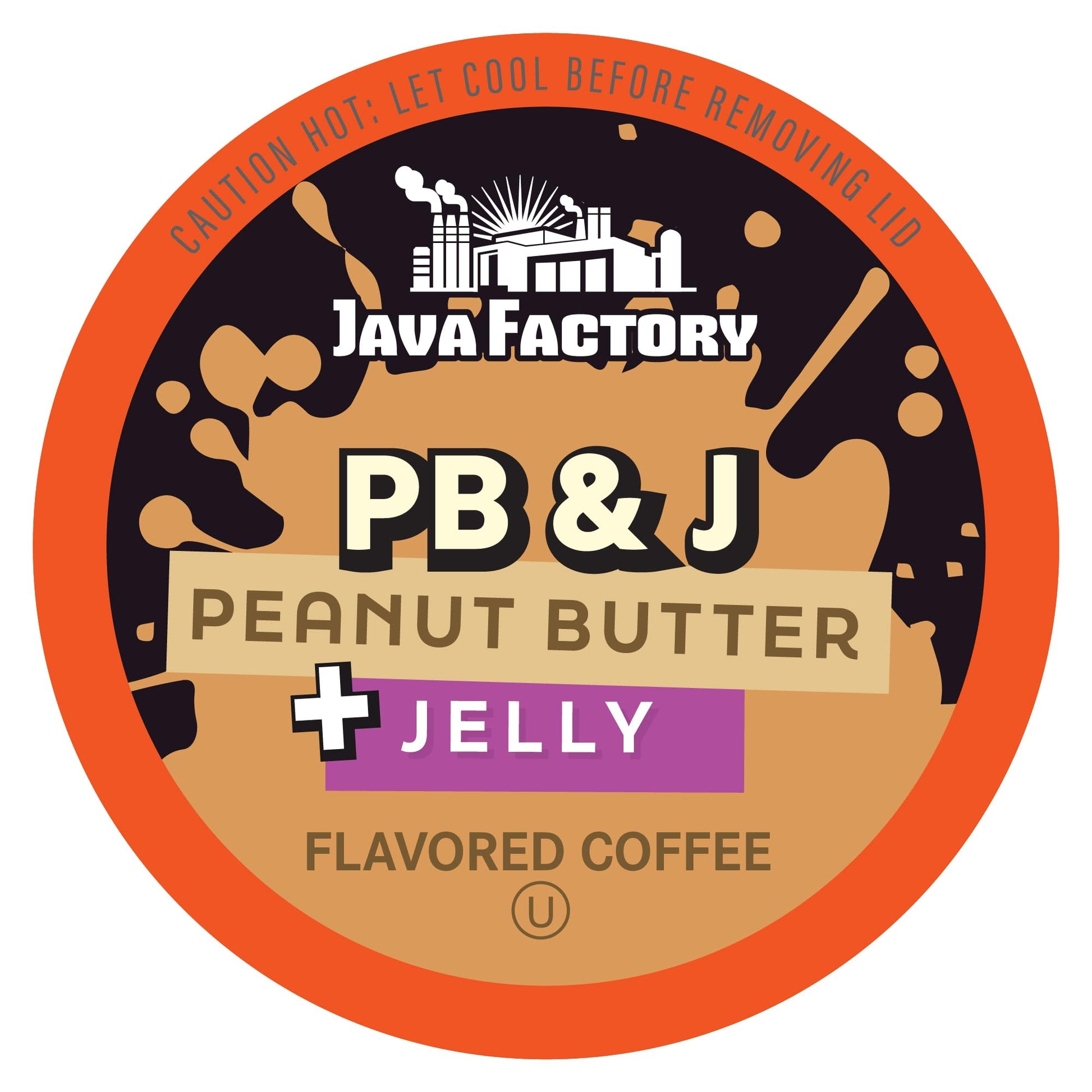 Java Factory Flavored Coffee Pods  Peanut Butter and Jelly  Compatible with K Cup malt-inspired  40 Count