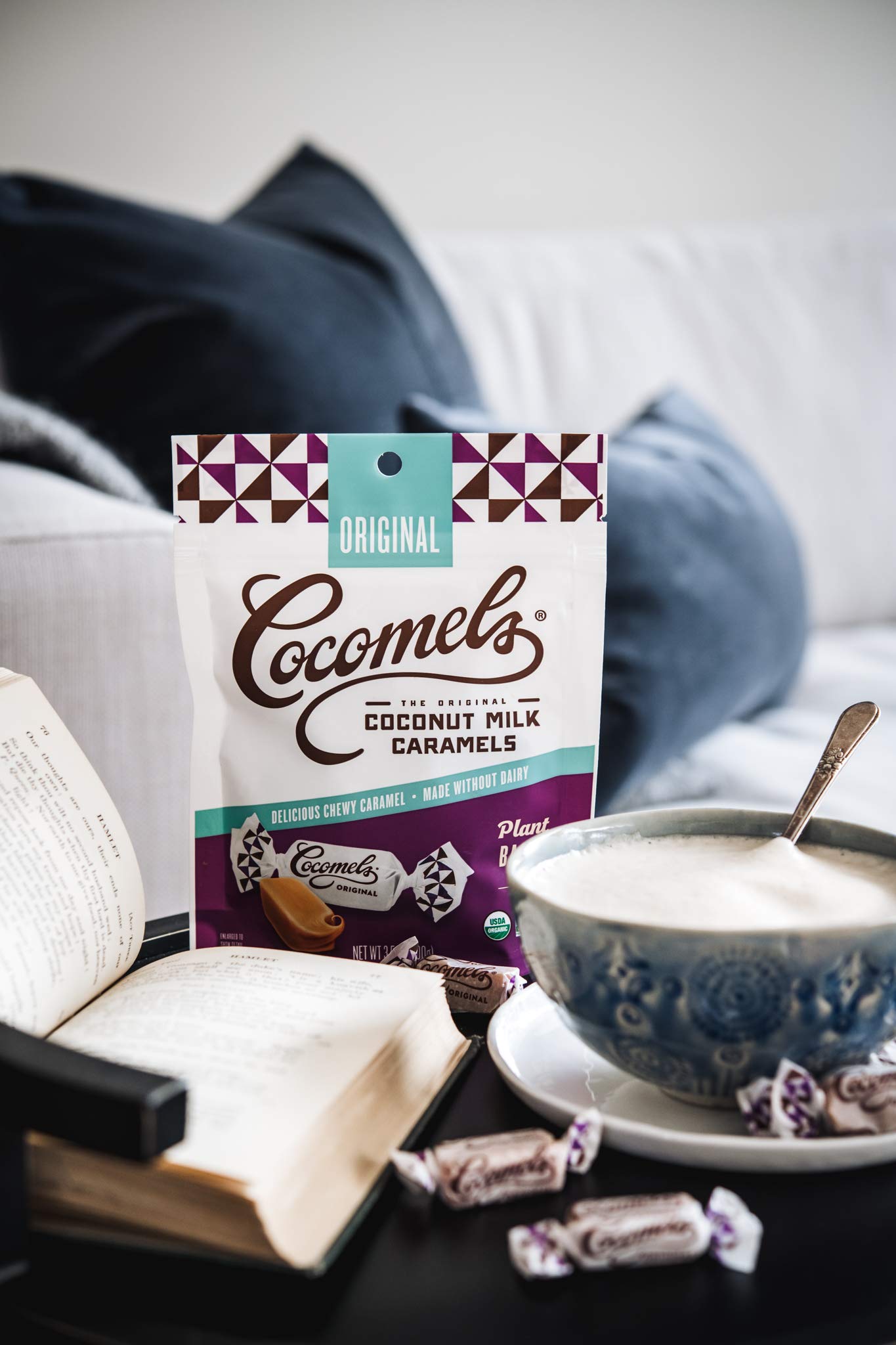 Cocomels Coconut Milk Caramels, Original Flavor, Organic, Dairy Free, Vegan, Gluten Free, Non-Gmo, No High Fructose Corn Syrup, Kosher, Plant Based, Individually Wrapped Candy, (1 Pack)