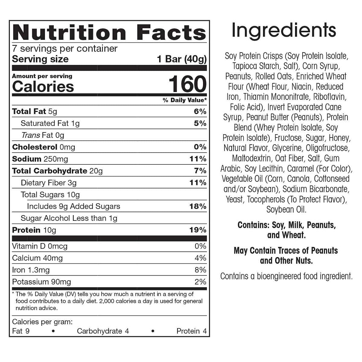 Wonderslim Protein Snack Bar, Sweet & Salty Peanut, (7Ct)