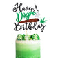 Arthsdite Have A Dope Birthday Cake Topper Pot Leaf   Leaves Happy Birthday Cake Decoration   Dope 420 Birthday Party Supplies For Man Women - Black Green Glitter