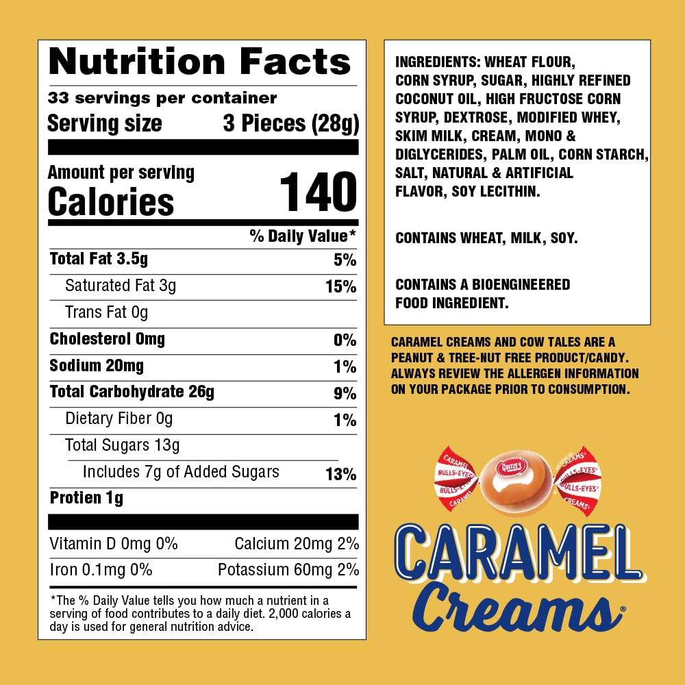 Goetze'S Candy Caramel Creams - 100 Count Candy Tub - Gift Box - Fresh From The Factory