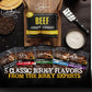 Jerky.Com Beef Jerky Variety Sampler Pack Original, Black Pepper, Teriyaki, Sweet & Spicy, Hot - Flavorful Meat Snack - Made Wit
