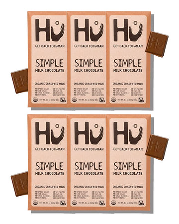 Hu Grass-Fed Milk Chocolate Bars Simple | Natural Ingredient, Organic Milk, Gluten Free, Paleo, Non Gmo, Fair Trade Delicious Ch