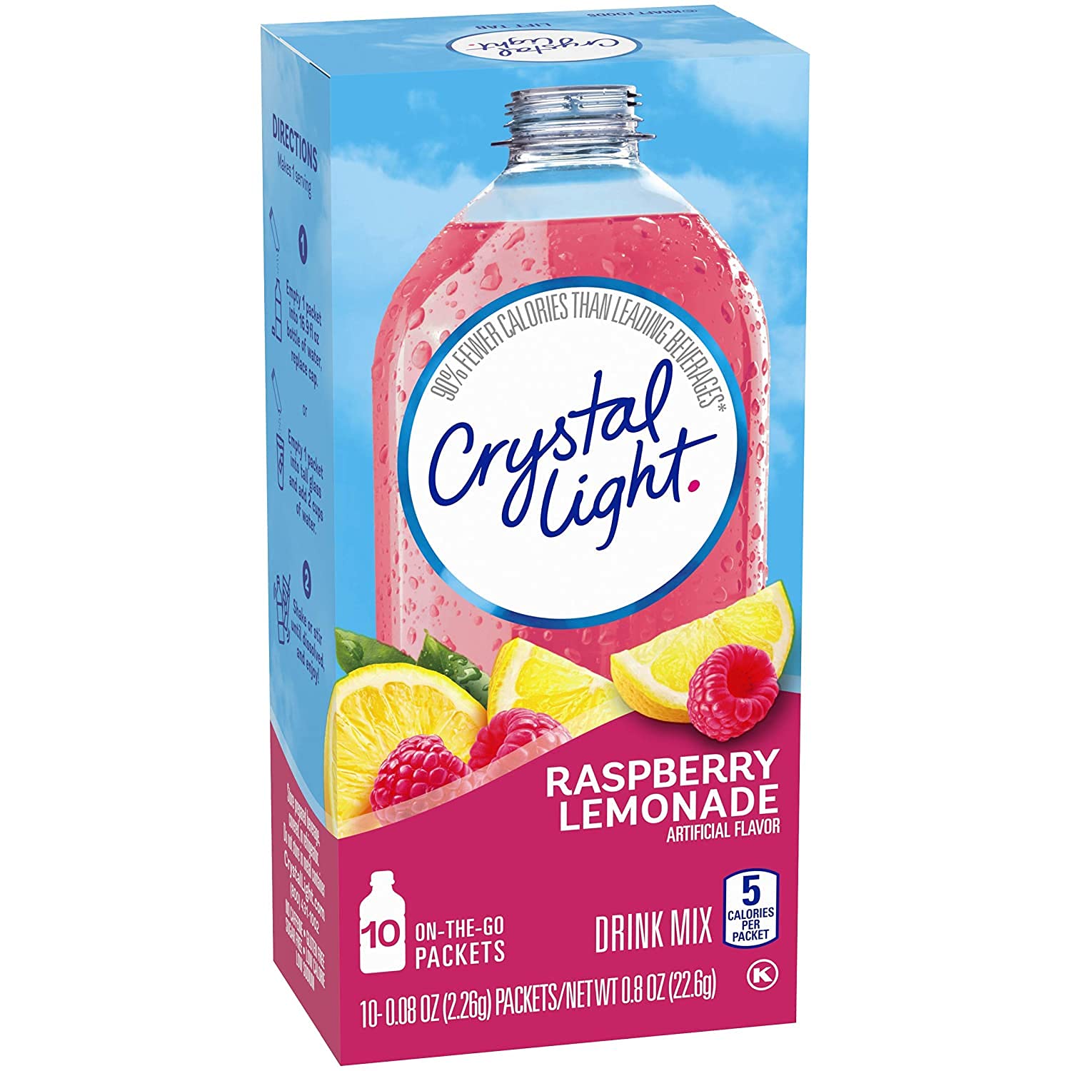 Crystal Light Raspberry Lemonade Drink Mix, 0.8 Ounce (Pack Of 6)