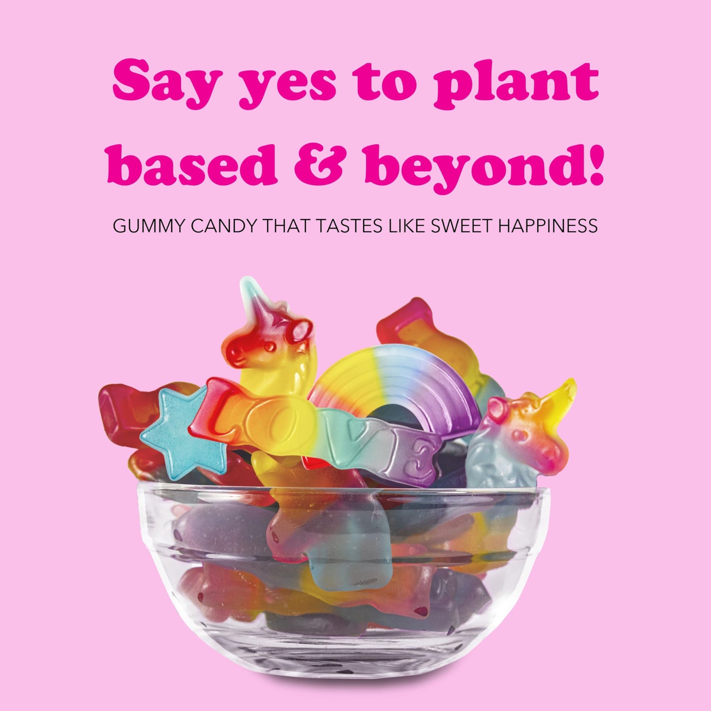 Katjes Plant Based Rainbow Gummy Candy 3 Pack - Cherry, Strawberry, Blueberry & Orange Flavored Gummy Snacks - Palm Oil Free - N