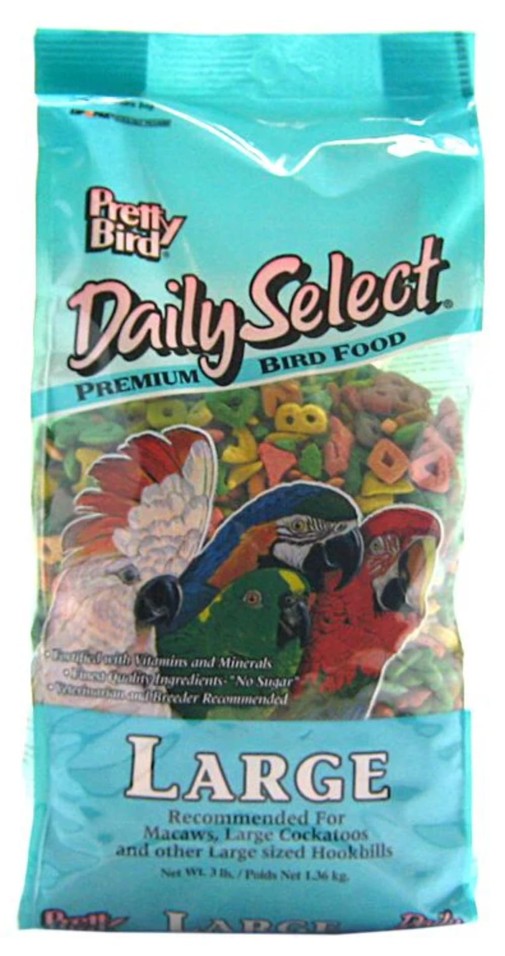 Pretty Bird International Bpb73118 3-Pound Daily Select enhanced Bird Food, Large
