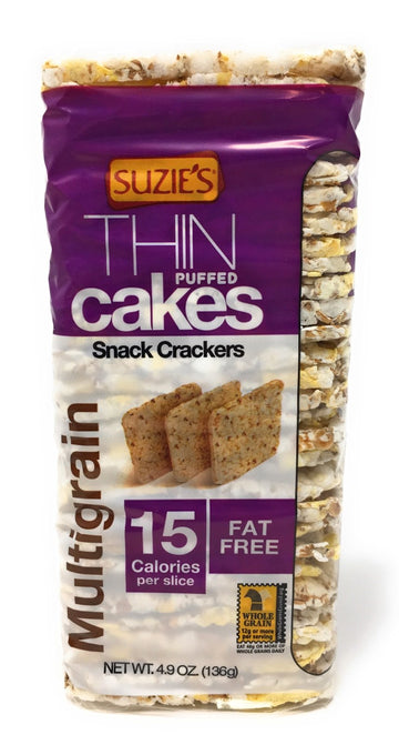Suzie'S Puffed Multigrain Thin Cakes, 4.9-Ounce Bags ( Pack Of 12)