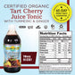 Dynamic Health Organic Tart Cherry Juice Tonic with Turmeric & Ginger | Organic and Kosher | Key Compounds | 16 oz