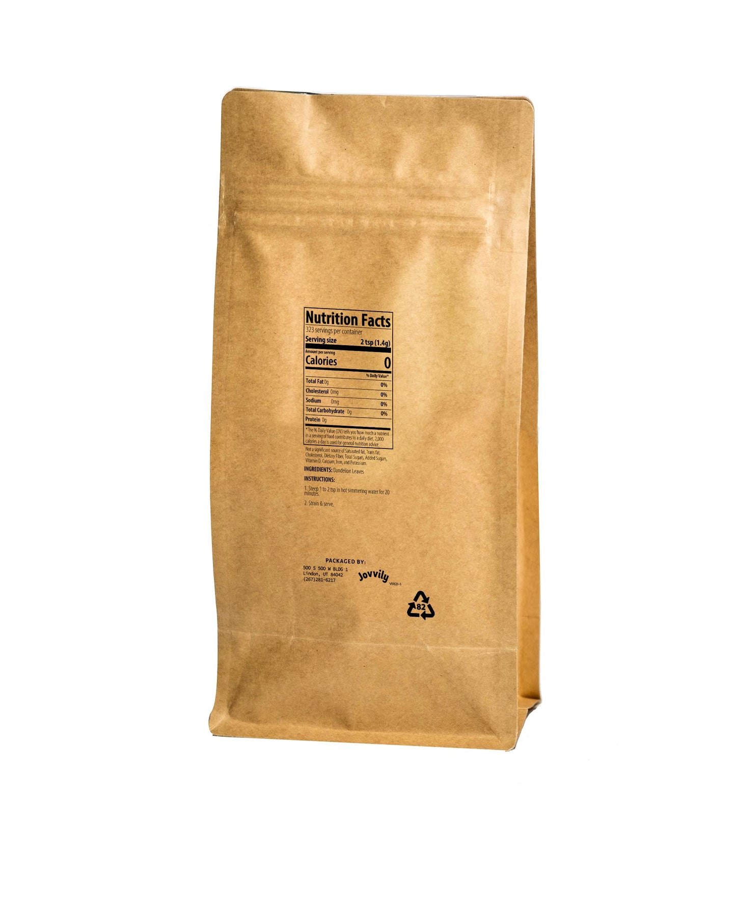 Jovvily Dandelion Leaves - 1 Lb - Cut & Sifted - Herbal Tea - Cuisine Garnish