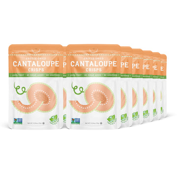 Natures Turn Freeze-Dried Fruit Snacks, Cantaloupe Crisps, Pack Of 12 (0.53 Oz Each)