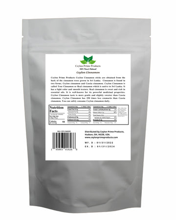 Ceylon Cinnamon Sticks 5'' (4Oz), Premium Grade True Cinnamon From Sri Lanka, 100% Pure And Natural In A Resealable Bag