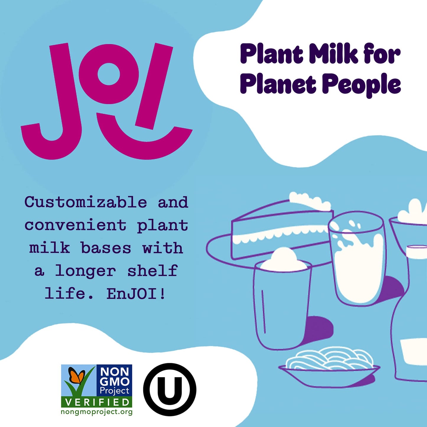 JOI Almond Milk Base, Unsweetened Plain Concentrate - 27 Servings, Paste, Butter, Blend with Water to Make Up To 7 Plant Milk Qu