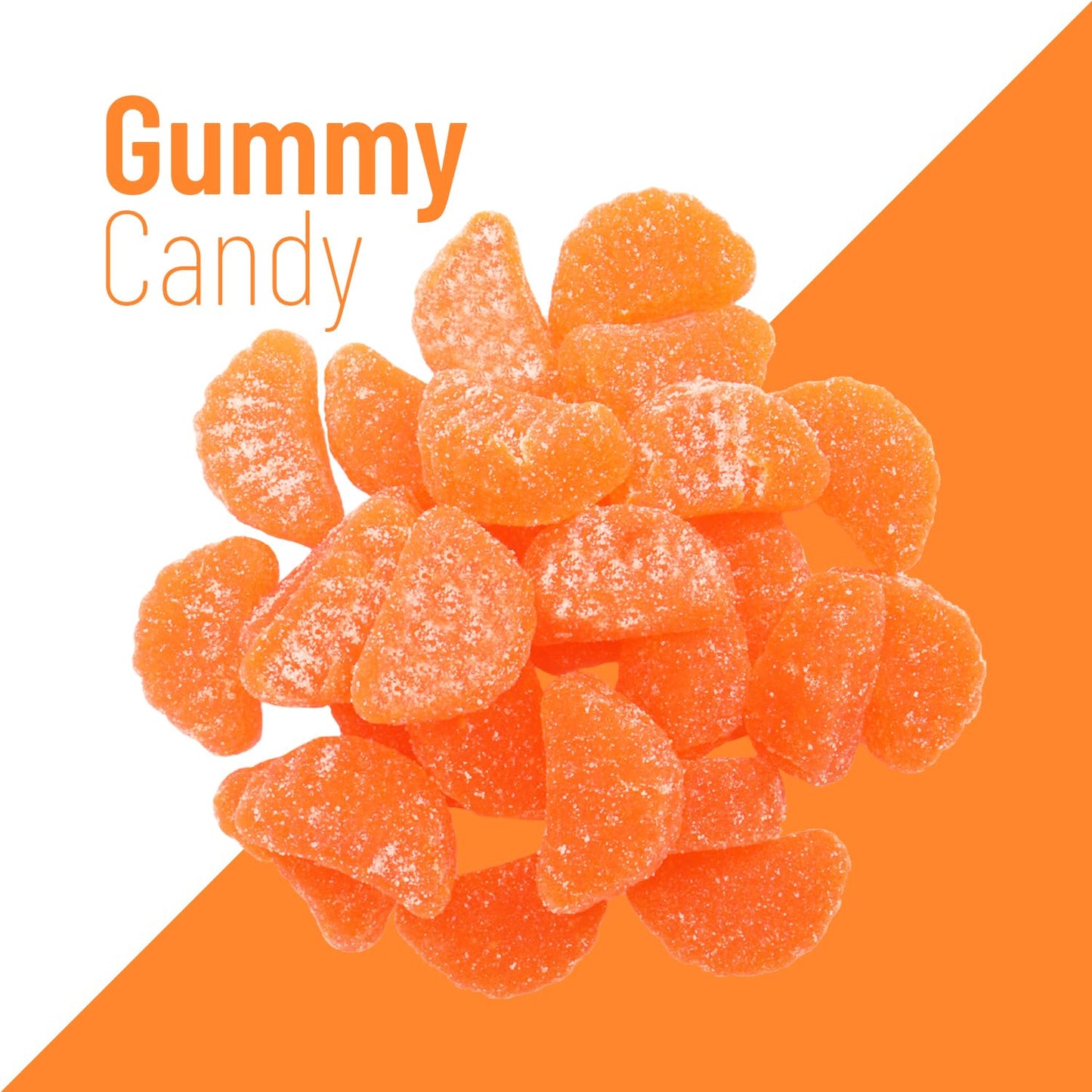 Sarahs Candy Factory Orange Slices Gummy Candy, No Preservatives, Resealable Bag, 3 Lbs
