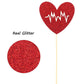 Boao Nurse Cupcake Toppers, 50 Piece Assortment, Gold Glitter, Cap Heart Design, Graduation Party Supplies