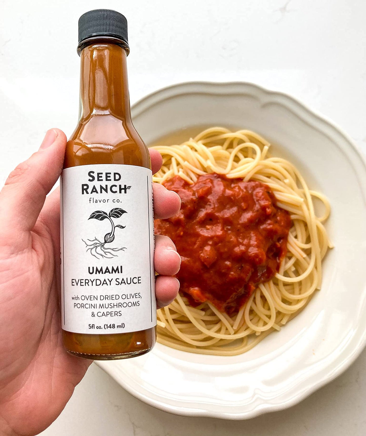 Seed Ranch Umami Chef Set Bundle, 3 Pack - Mild To Hot Heat - Seasoning Salt, Umami Everyday & Umami Reserve Hot Sauce - Vegan,