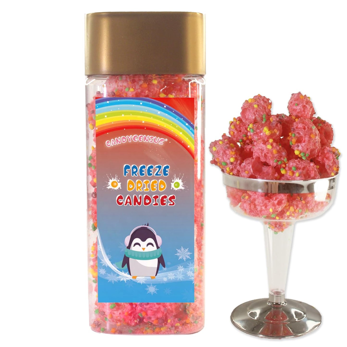 CANDYGENIUS Halloween Candy – Premium Freeze Dried Treats, 8oz Canister, Perfect for Trick-or-Treat & Party Favors
