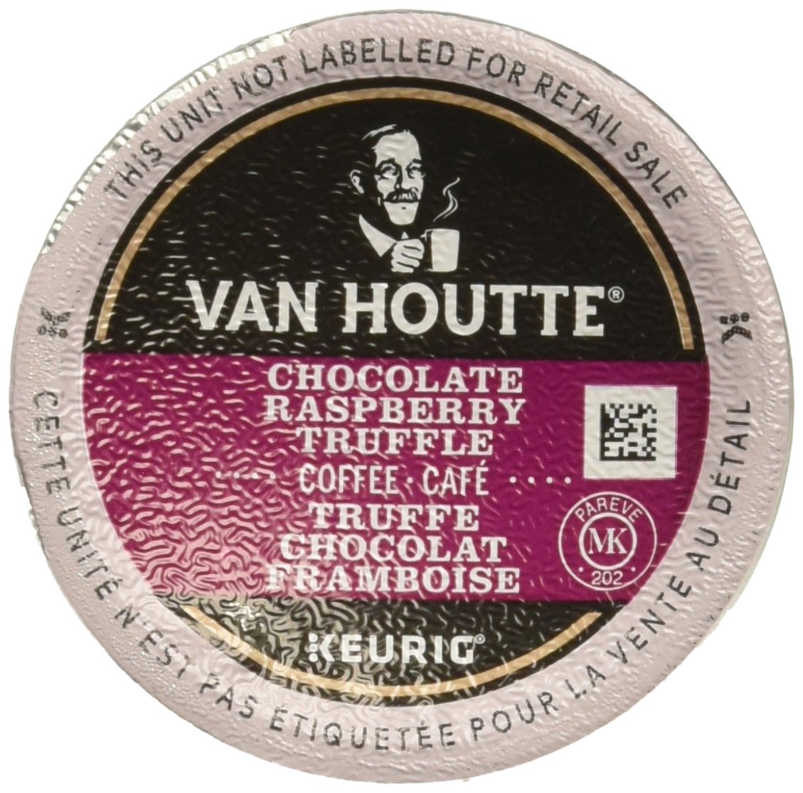Van Houtte Raspberry Chocolate Truffle Single-Serve K-Cup Pods Light Roast Coffee 48 Count (2 Boxes of 24 Pods)