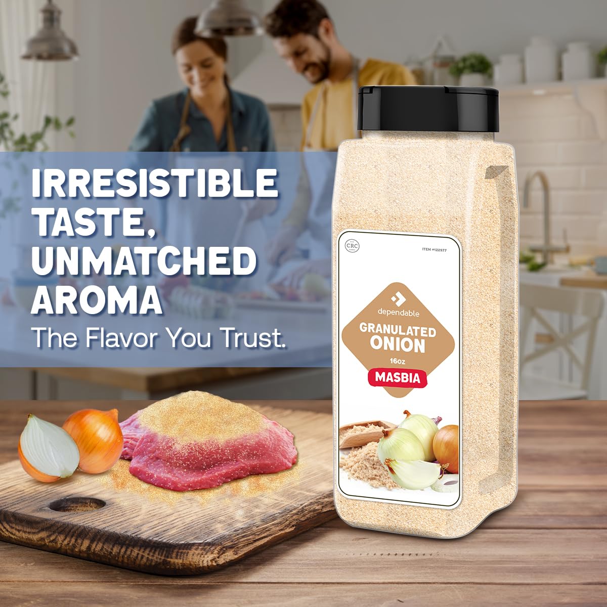 Dependable Foods Granulated Onion Powder - 16 Oz Big Jug - Kosher, Natural, Dried Onion Granules - Flavorful Dehydrated Onion Se