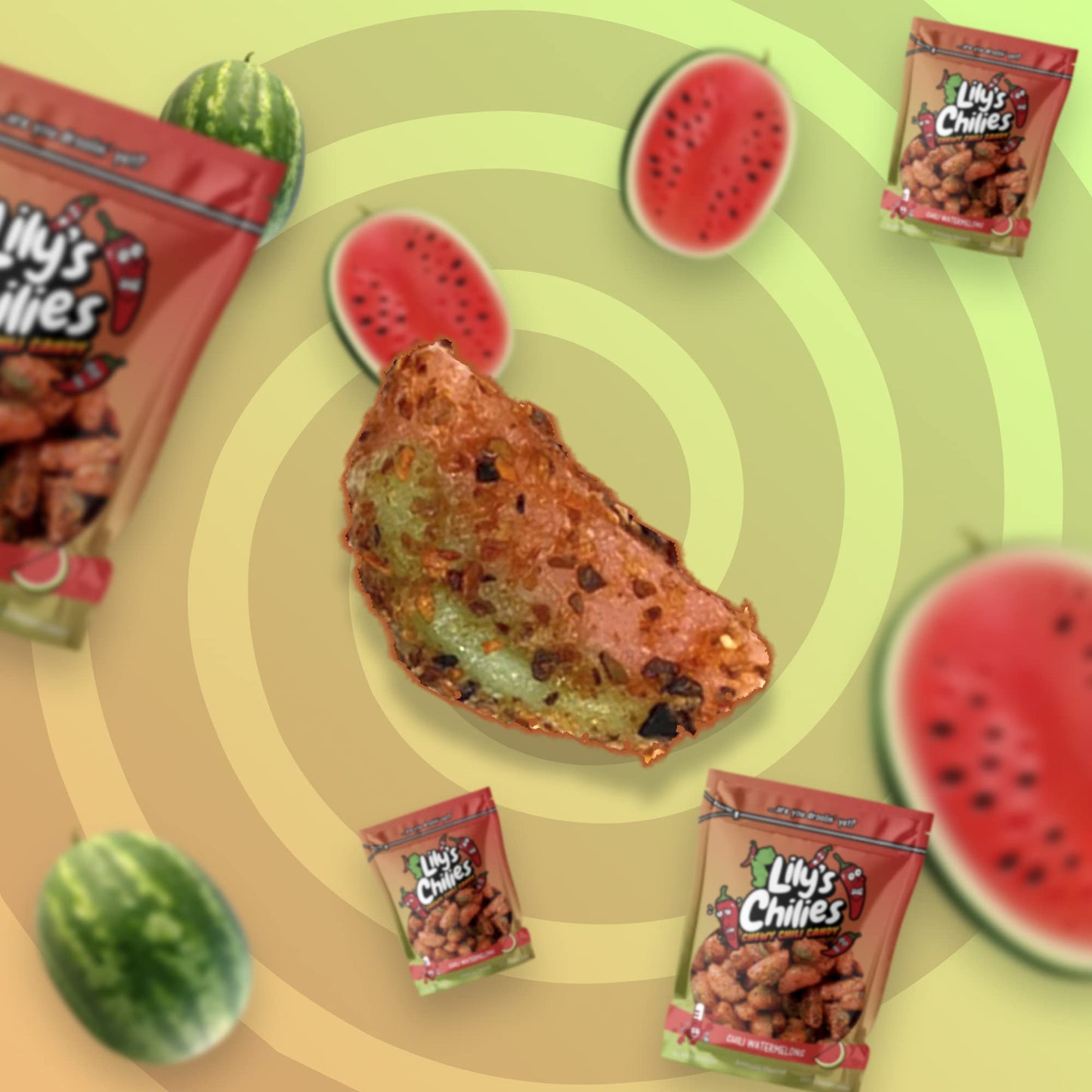 Lilys Chilies, Sour And Chili Chewy Candy (Chili Watermelon), 7.97 Ounce (Pack Of 1)
