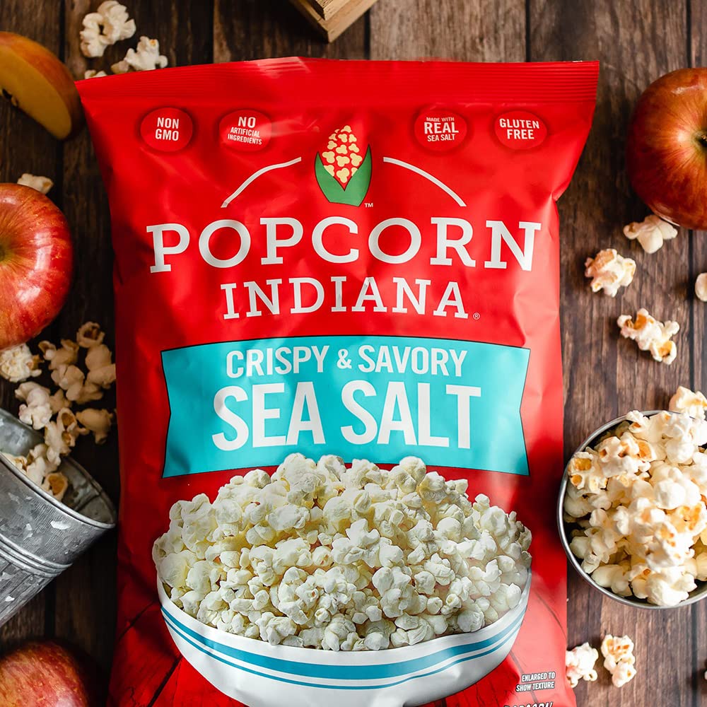 Popcorn, Indiana Sea Salt Popcorn, 2.1 Oz (Pack of 6)
