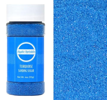 Mystic Sprinkles Sanding Sugar 4Oz Bottles (Turquoise - Blue Sanding Sugar 4Oz)