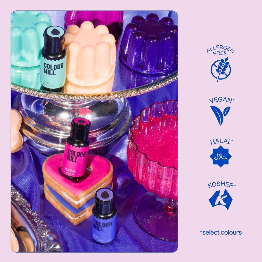 Colour Mill Aqua Blend Food Coloring, g -flavored, 20ml (0.68 Fl Oz), Model CMA20MER