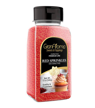 GranAroma Red Sprinkles, 12 oz, Decorative, Cakes & Cupcakes