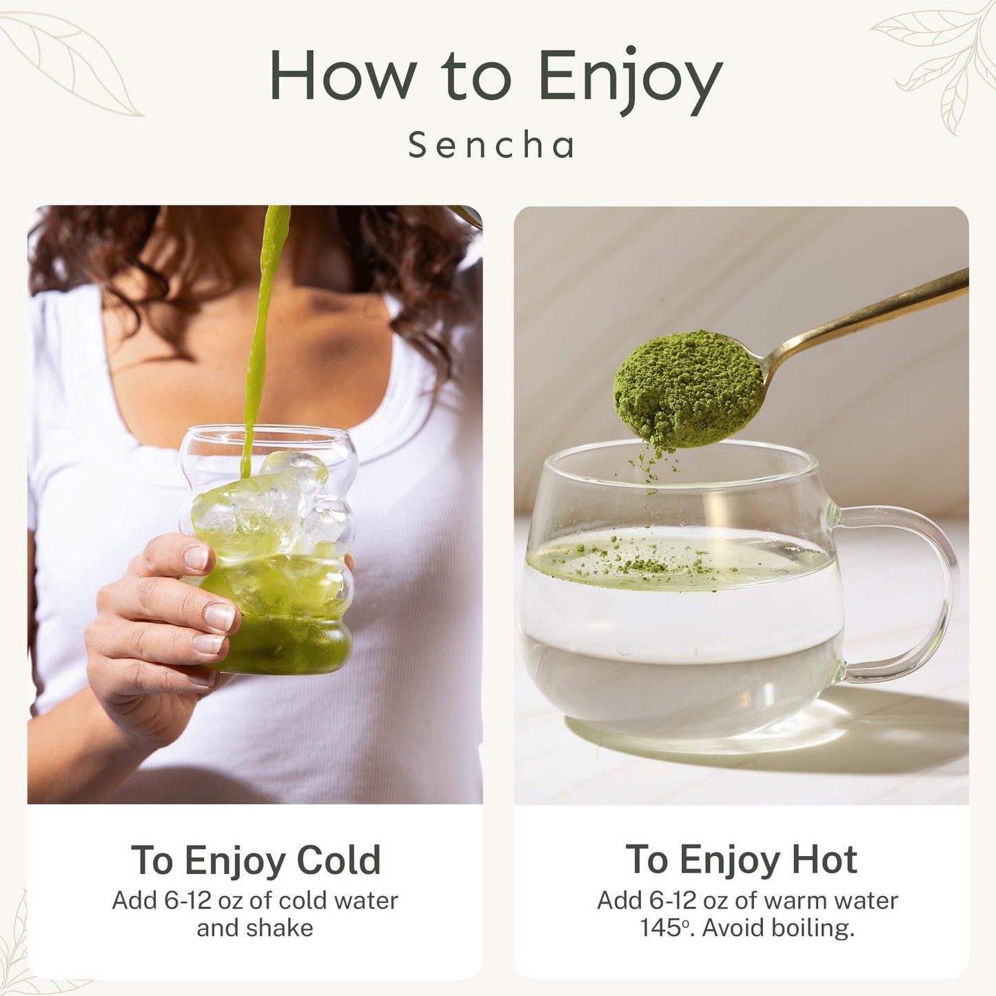 Yu Organic Sencha Green Tea Powder | Antioxidants & L-Theanine | 2.65 oz Pouch (100 Servings)