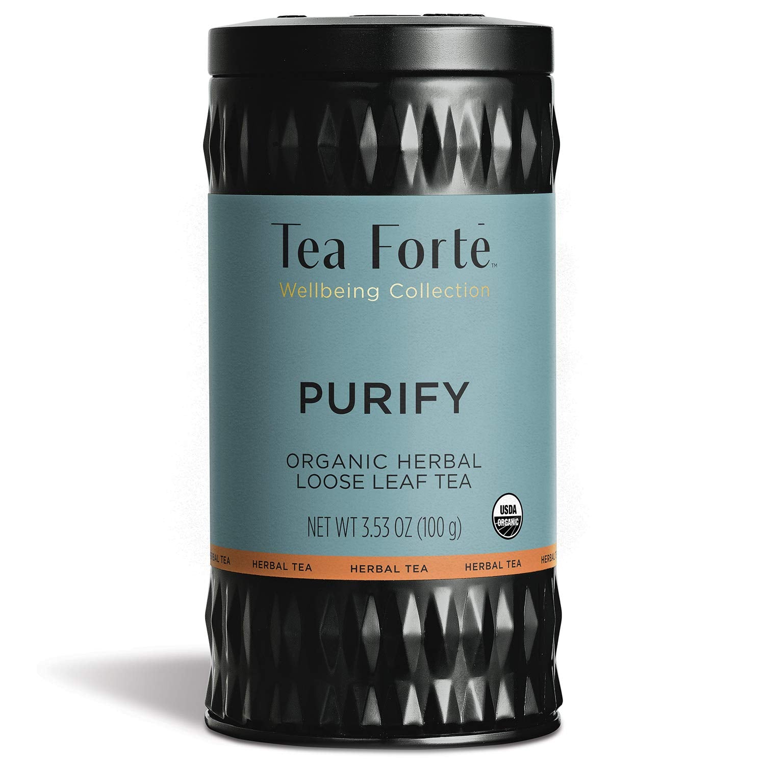 Tea Forte Organic Loose Leaf Herbal Tea Blend Canister, Caffeinated, Makes 35-50 Cups
