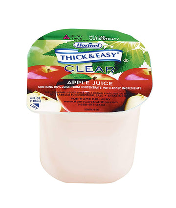 Physical Therapy Suppliers-19843 Thick & Easy Thickened Apple Juice, Clear Thickener For Natural Apple Juice Appearance, Nectar Consistency, Pack Of 24, 4 Oz. Each