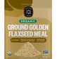 FGO Organic Ground Golden Flaxseed Meal, Cold Milled, 16oz Resealable Bag, Grown in USA