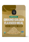 FGO Organic Ground Golden Flaxseed Meal, Cold Milled, 16oz Resealable Bag, Grown in USA