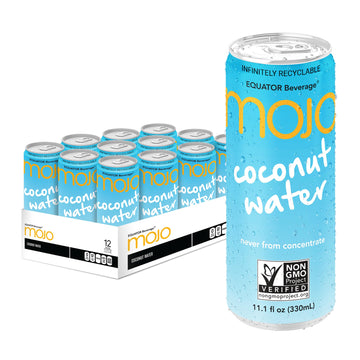 MOJO Coconut Water | Hydration Drink & Sports Drink | Electrolytes Beverage 1043 mg | Vitamin B & C | Hydration Drink for Skin &
