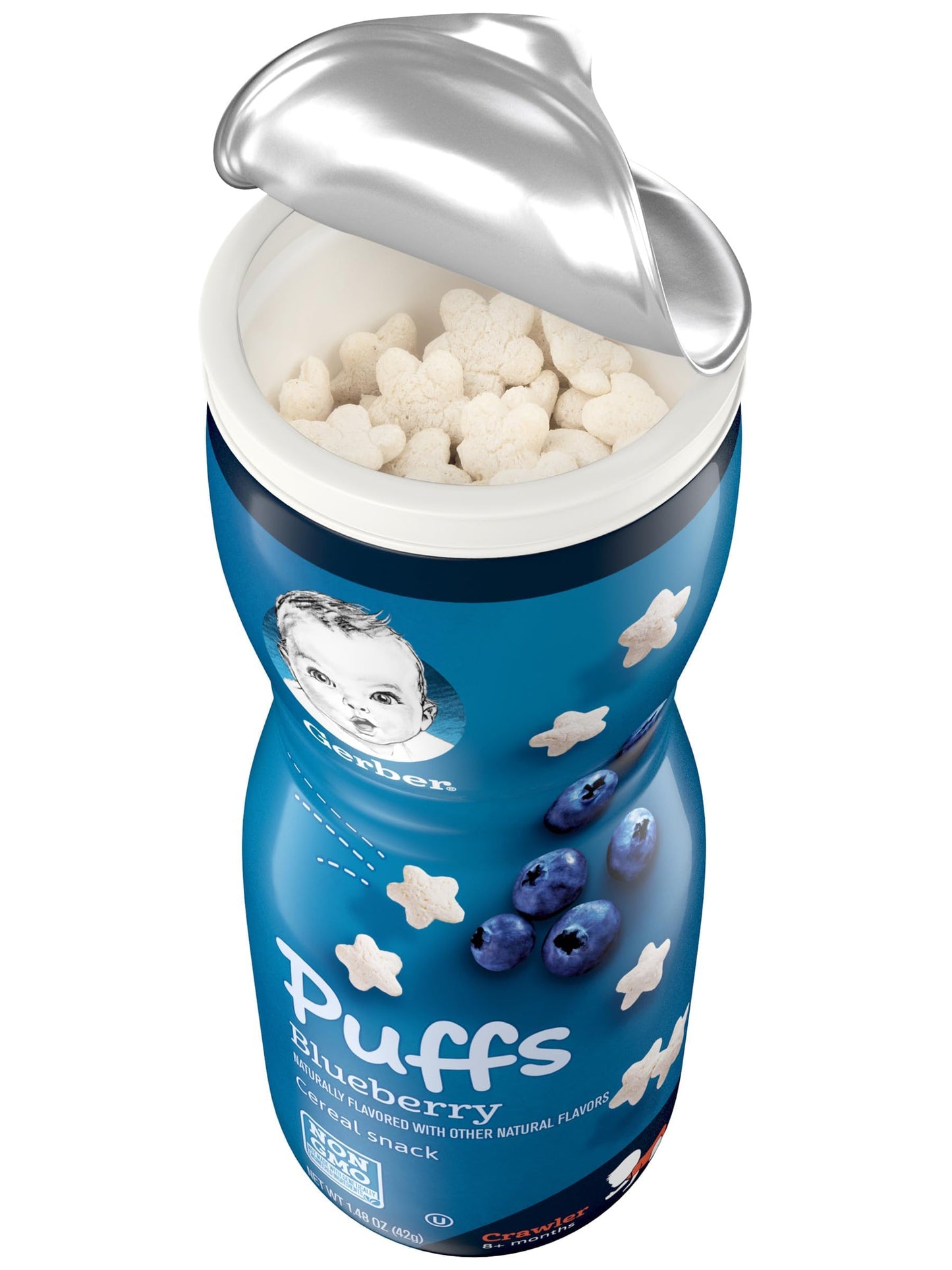 Gerber Graduates Puffs Cereal Snack, Assorted Flavors, 1.48 Ounce, 6 Count