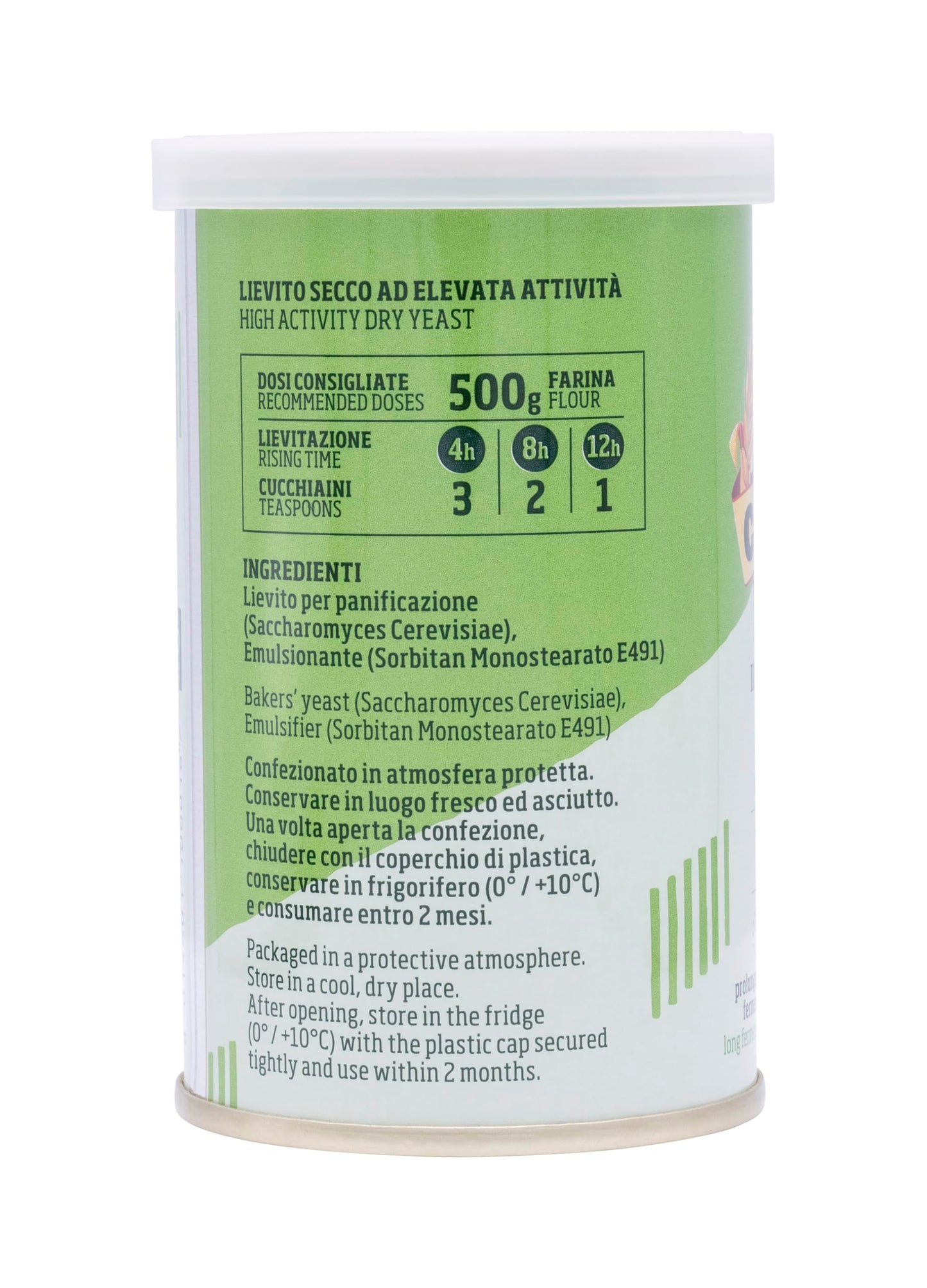 Antimo Caputo Lievito Active Dry Yeast 3.5 Ounce Can - Made In Italy - Perfect With 00 Flour